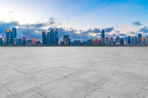 Baldosas Vacías Piso Cuadrado Paisaje Arquitectónico Urbano —  Fotos de Stock