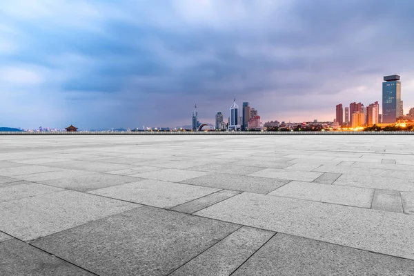 Baldosas Vacías Piso Cuadrado Paisaje Arquitectónico Urbano —  Fotos de Stock