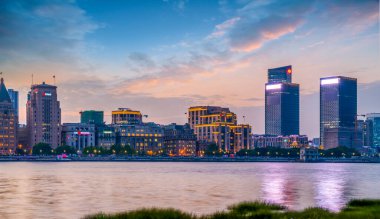 Şangay Bund Mimari Manzarası Skyline