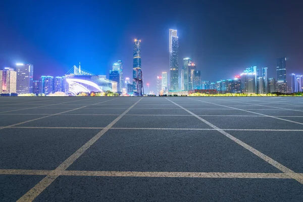 Дорожній Покриття Міські Будівлі Гуанчжоу — стокове фото