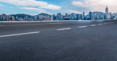 Yol Asfalt Asfalt Asfaltlama ve Şehir Mimarisi Skyline