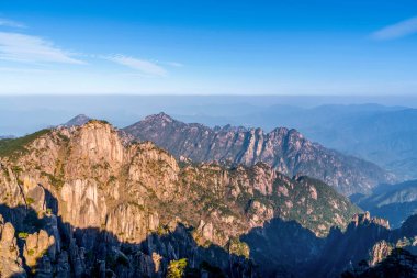 Huangshan Dağı 'nın güzel doğal manzarası.