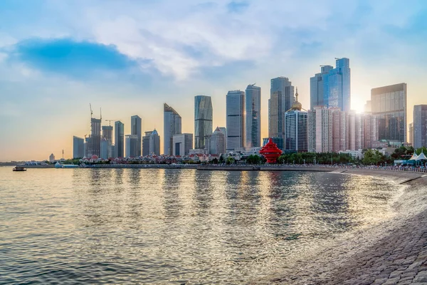 Stadens Arkitektoniska Landskap Qingdao — Stockfoto