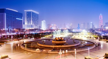 Jinan, Sha 'daki güzel Şehir Nightscape Mimarisi