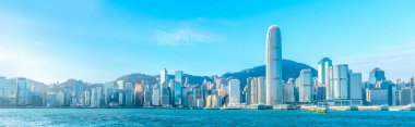 Hong Kong Şehri Skyline ve Mimari Yerleşkesi