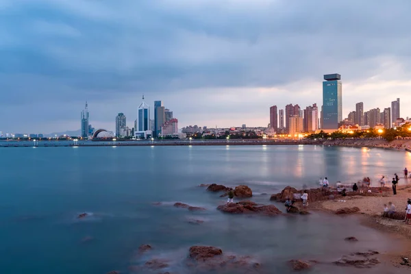 Qingdao Şehri Sahne Sahil Hattı — Stok fotoğraf