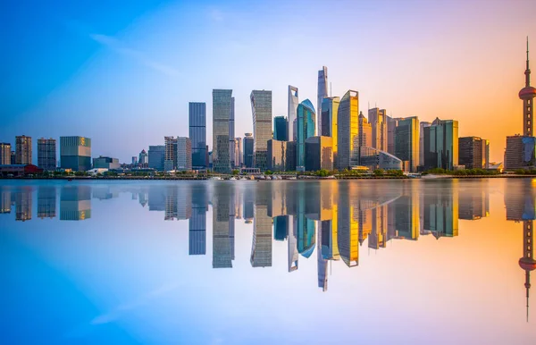 Skyline Miejskiego Budownictwa Szanghaju — Zdjęcie stockowe