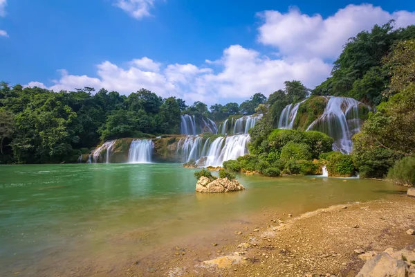 Detian Falls Guangxi China Banyue Falls Vietna — Stock fotografie