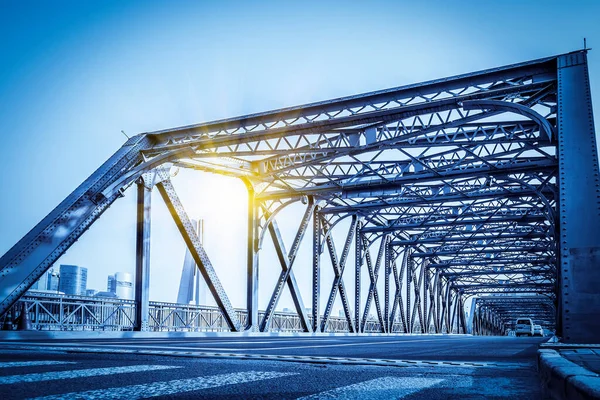 Shanghai Bund Ponte Ferroviario Paesaggio — Foto Stock