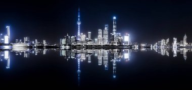 Lujiazui, Şangay 'ın panoramik manzarası