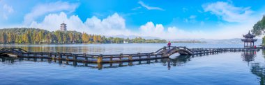 Batı Gölü 'nün güzel manzarası, Hangzhou