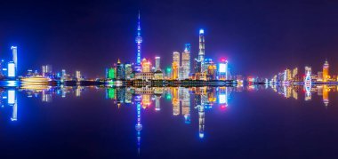 Lujiazui, Şangay 'ın panoramik manzarası