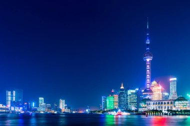 Lujiazui, Shangh 'daki kentsel mimari manzaranın ufuk çizgisi.