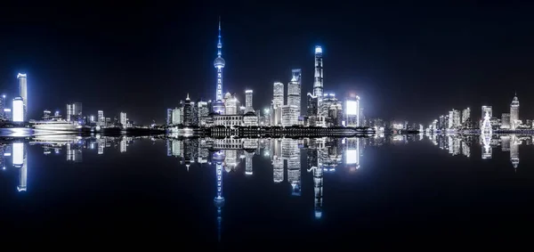 Vista Panorámica Lujiazui Shanghai — Foto de Stock