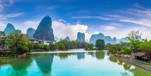 Het Prachtige Landschap Van Guilin Yangshuo — Stockfoto