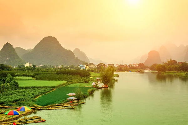 Det Vackra Landskapet Guilin Guangx — Stockfoto