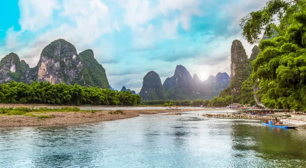 Het Prachtige Landschap Van Guilin Guangx — Stockfoto