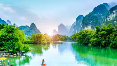 Guilin 'in Güzel Manzarası, Guangx