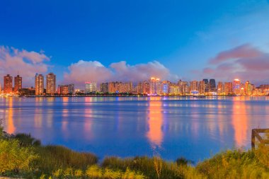 Wenzhou, Çin 'de kentsel mimari manzara