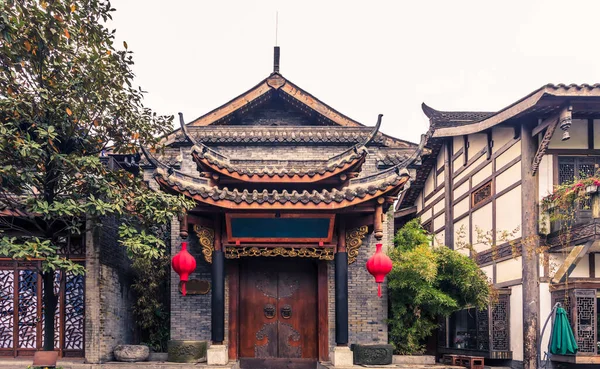 Gamla Gator Och Bostäder Chengdu — Stockfoto