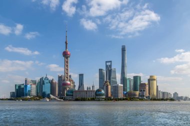 Lujiazui 'nin mimari manzarası, Bund, Şangay