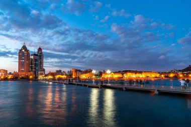 Çin 'deki Qingdao şehir manzarası.