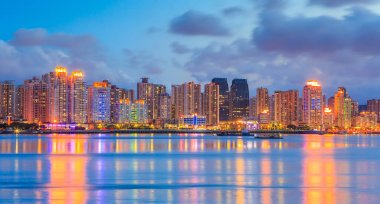 Wenzhou, Çin 'de kentsel mimari manzara