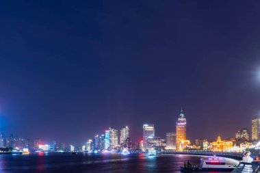 Lujiazui, Shangh 'daki kentsel mimari manzaranın ufuk çizgisi.