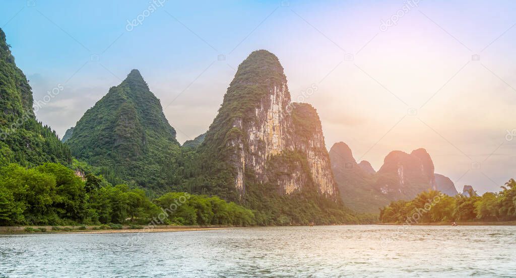 The Beautiful Landscape of Guilin, Guangx