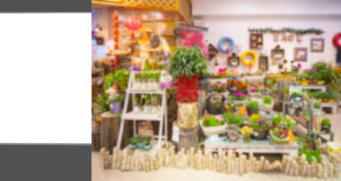 Reklam kutusunun ve bulanık lambanın iç görünümü 