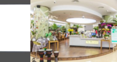 Reklam kutusunun ve bulanık lambanın iç görünümü 