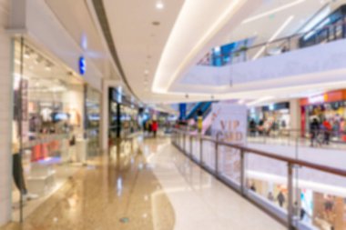 Bakkal mağazasının iç tarafındaki soyut bulanık alışveriş merkezi
