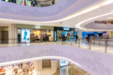 Bakkal mağazasının iç tarafındaki soyut bulanık alışveriş merkezi