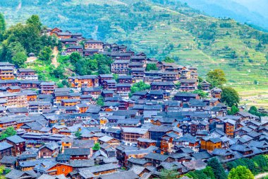 Guizhou 'daki Miao köyleri, Chin.
