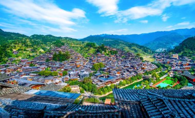 Guizhou 'daki Miao köyleri, Chin.