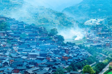 Guizhou 'daki Miao köyleri, Chin.