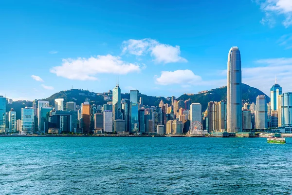 Hong Kong City Skyline Paesaggio Architettonico — Foto Stock