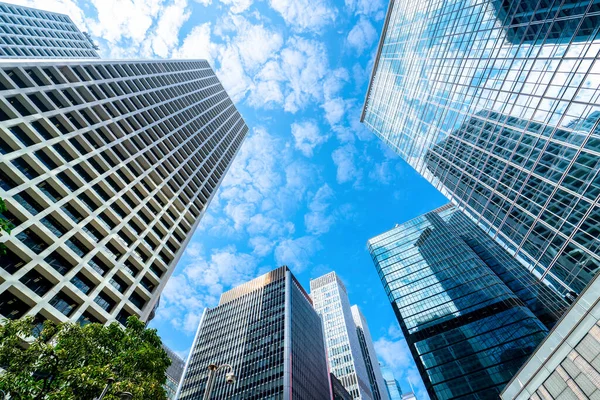 Los Edificios Comerciales Hong Kong Son Ángulo Bajo China —  Fotos de Stock