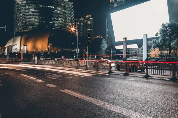 Nachtzicht Stedelijke Architectuur Lujiazui Shangha — Stockfoto