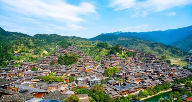 Guizhou 'daki Miao köyleri, Chin.