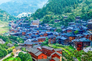 Guizhou 'daki Miao köyleri, Chin.