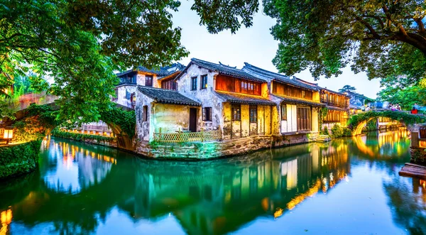 Residência Zhouzhuang Cidade Antiga Suzhou — Fotografia de Stock