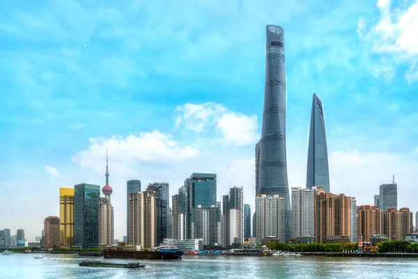 Skyskrapor Kinas Shanghai Financial District — Stockfoto