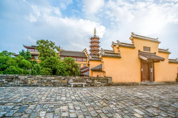 Gamla Stadsmurar Och Tempel Nanjing Kina — Stockfoto