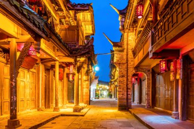 Chengdu Antik Kasabası 'nın Nightscape' i, Sichuan Eyaleti, Chin