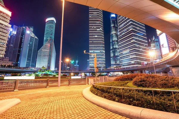 Urban Nightscape Architectural Landscape Shangha — Stock Photo, Image