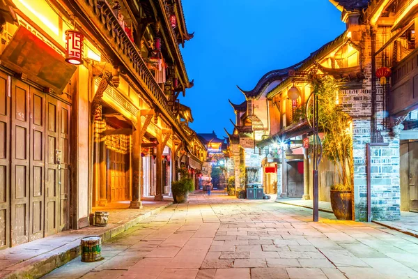 Chengdu Antik Kasabası 'nın Nightscape' i, Sichuan Eyaleti, Chin