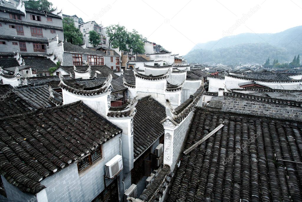 Beautiful scenery of Fenghuang ancient tow