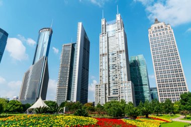 Lujiazui Finans Bölgesindeki gökdelenler, Shangha