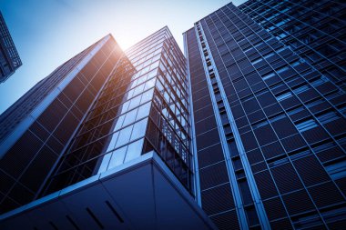 Çağdaş mimari ofis binası, şehir manzarası, kişi başı